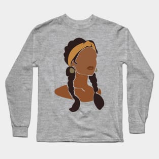 Black Woman With Braids Long Sleeve T-Shirt